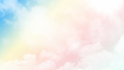 Colorfull sky abstract background. Cloud and sky with a pastel colored. Nature abstract background