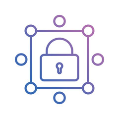 network security icon vector stock