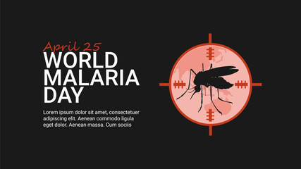 world malaria day banner template dark background