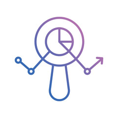 data analysis icon vector stock