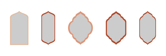 oriental style Islamic windows Mosque gate Ramadan