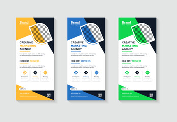Corporate business dl flyer or rack card design template