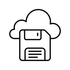 save to cloud icon vector stock