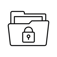 Fototapeta premium data protected folder icon vector stock