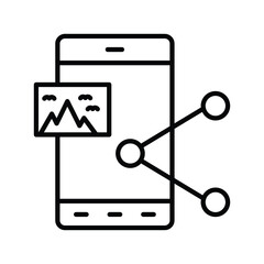 Fototapeta premium content sharing icon vector stock