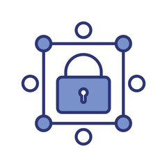 network security icon vector stock