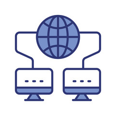 lan icon vector stock