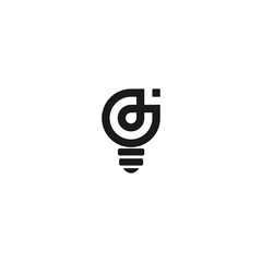 abstract bulb logo and con