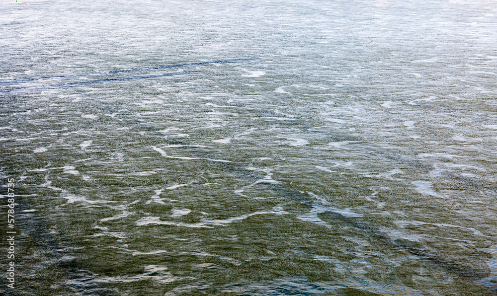 Wall mural abstract view to the river waves