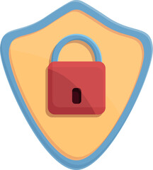 Secured trust icon cartoon vector. Team deal. Support friend