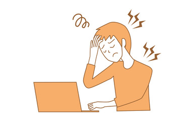 頭痛　肩こり　男性　社会人　不調