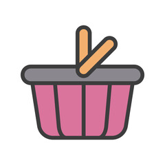 basket icon vector stock