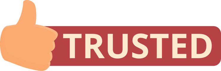 Trusted thumb up icon cartoon vector. Work group. Support people