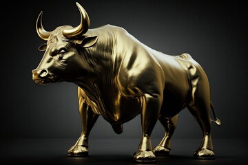 Obraz premium Gold Market Bullish. Generative AI