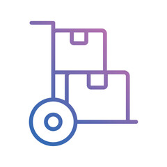 trolly icon vector stock