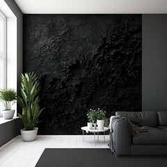 Beautiful Abstract Grunge Decorative black Painted Stucco Wall Texture