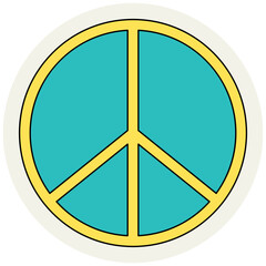 Unique Sticker Retro Shapes