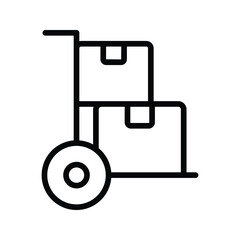 trolly icon vector stock