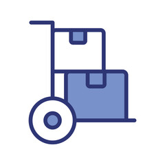 trolly icon vector stock.
