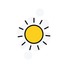 sun icon vector stock.