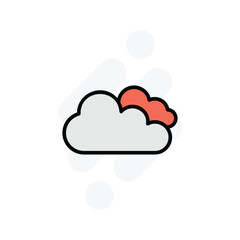 cloudy icon vector stock.