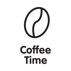 Vector logo with coffee bean