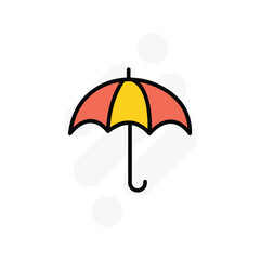 umbrella icon vector stock.