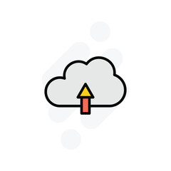 cloud upload icon vector stock.