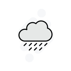 rainy icon vector stock.