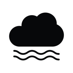 fog icon vector stock.