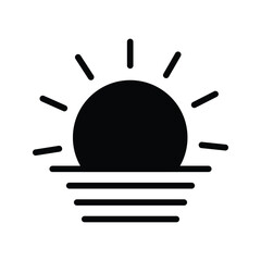 sunrise icon vector stock.