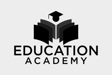 Student book vector logo design. Suitable for business, web, art, education and student symbol