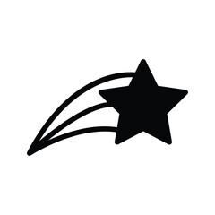 shooting star icon vector stock.