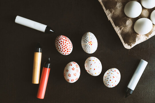 DIY hand painted easter eggs. - Powered by Adobe