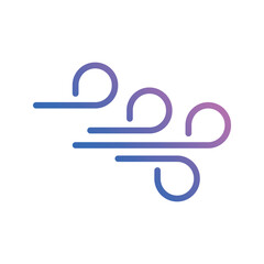 wind icon vector stock.