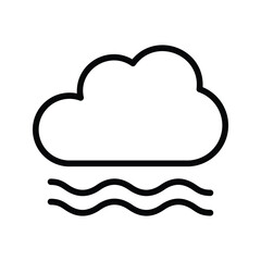 fog icon vector stock.