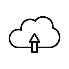 cloud upload icon vector stock.