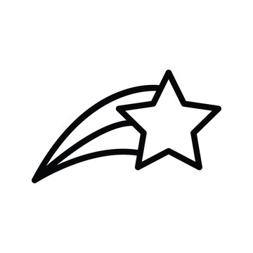 shooting star icon vector stock.