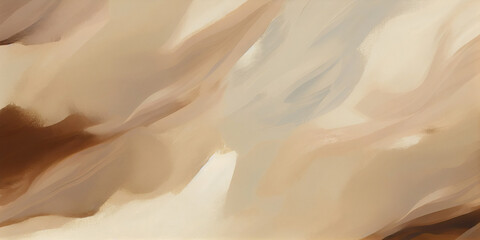 Abstract painted banner, expressionist painting in earthy tones. Created with Generative AI.	
