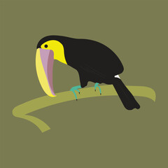 A beautiful colorful bird-Vector Art Work