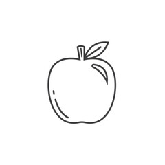apple icon vector line element design template