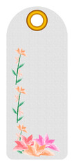 paper price tags or gift tags of various shapes. Set of labels