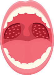 Mouth infection icon cartoon vector. Hygiene inflammation. Medical cancer