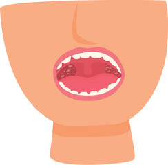 Dental infection icon cartoon vector. Mouth hygiene. Medical health