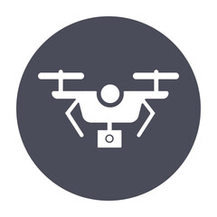 Quadrocopter and flying drone icon