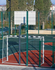 Fototapeta na wymiar Sport playground for football and basketball