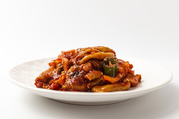 Sea squirt seasoning on a white background