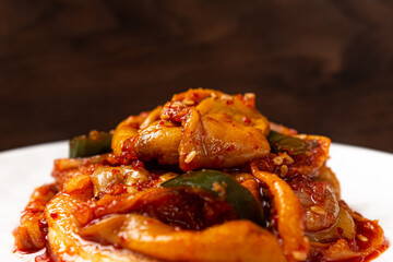 Sea squirt seasoned with strong, spicy seasoning