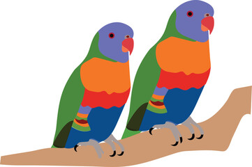 Fototapeta na wymiar Colorful Parrot Species-Vector Art Work
