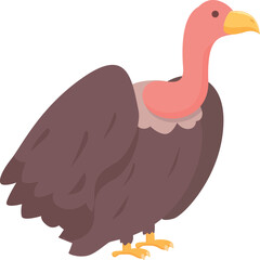 Evil vulture icon cartoon vector. Nature bird. Africa griffin